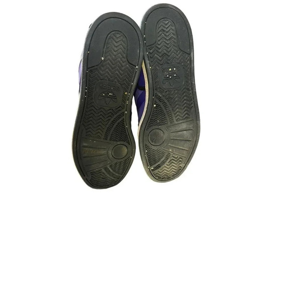 Adidas Forum Men's Black x Purple Leather Mid Top Sneaker Size US 8 - Picture 2 of 4